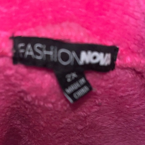 Fashion Nova hot pink soft crop pullover size 2X - Picture 9 of 13